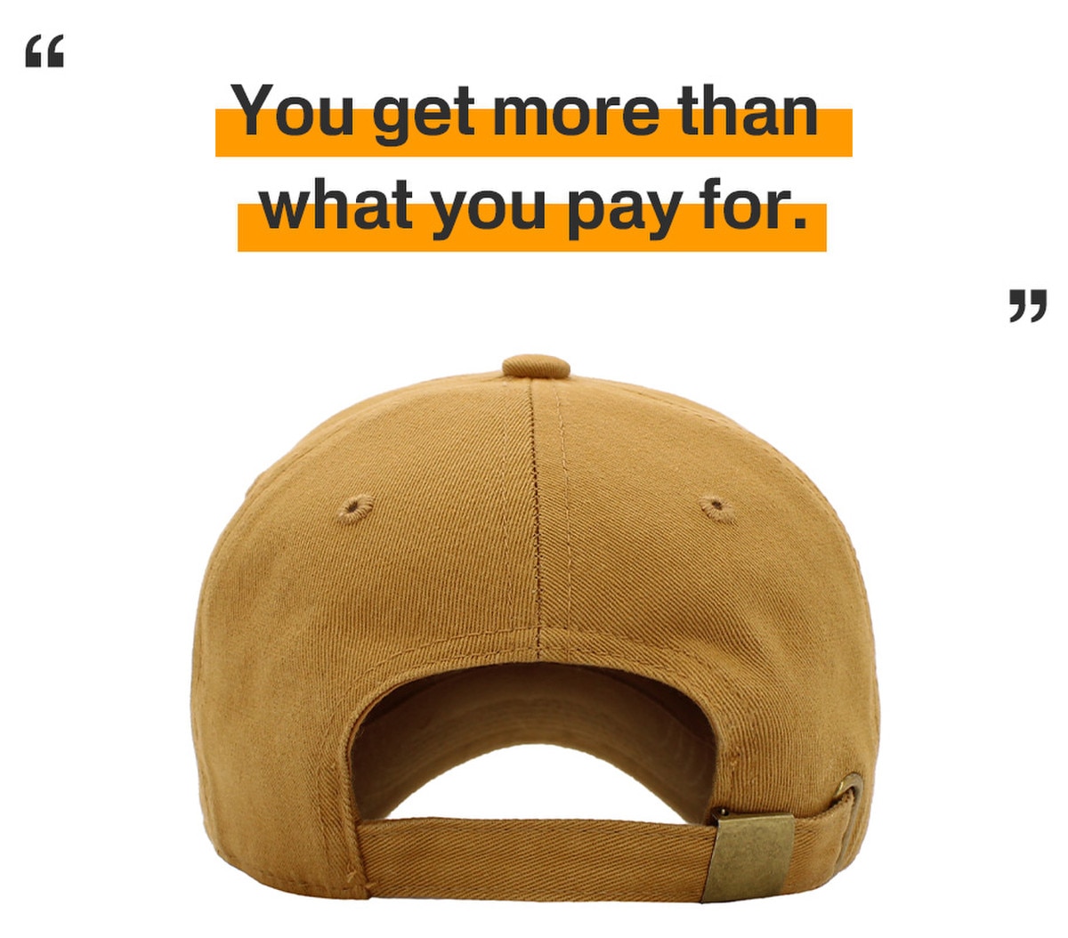 Timber Low Profile Baseball Caps Back View